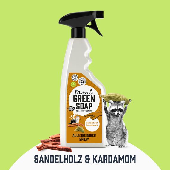 Marcel's Green Soap - Allzweckspray Sandelholz & Kardamom - Reinigungsspray - 100% Umweltfreundlich - 100% Vegan - 97% Biologisch abbaubar - 6er-Pack - 500 ml