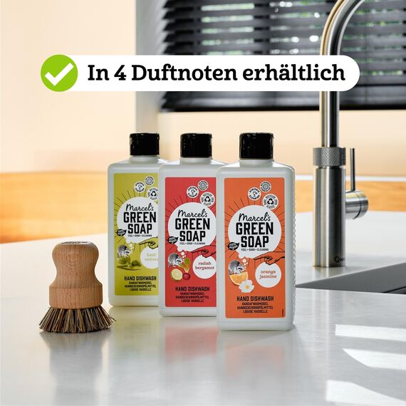 Marcel's Green Soap - Spülmittel Radieschen & Bergamotte - Geschirrspülmittel - Umweltfreundlich - Vegan - 97% Biologisch abbaubar - 500 ml