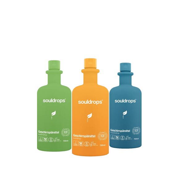 Souldrops moondrop flüssig Organische Geschirrspülmittel 750ml | Umweltfreundlich, Vegan, Pflanzenbasiert, Nachhaltiges, ohne Tierversuche