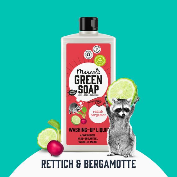 Marcel's Green Soap - Spülmittel Radieschen & Bergamotte - Geschirrspülmittel - Umweltfreundlich - Vegan - 97% Biologisch abbaubar - 500 ml
