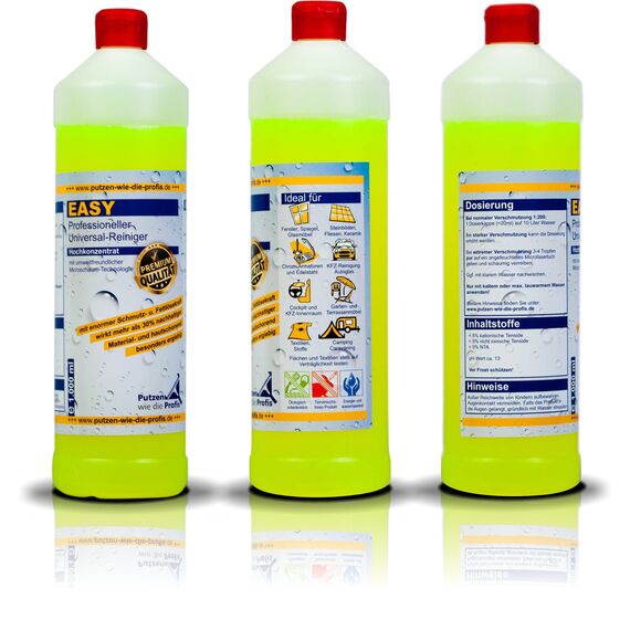 Putzen wie die Profis – 4er Set Hochkonzentrierte Reinigungsmittel für Haushalt & Bad - Fresh, Easy, GlasRein & AMI - fettlösend, kalklösend, streifenfrei - tierversuchsfrei & umweltfreundlich