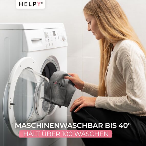 H E L P Y® Putztücher [4er Set] – streifenfreie Fensterputztücher – fusselfreie Reinigung – Microfasertücher für Küche, Bad, Auto & Fenster – hell-/dunkelgrau – 40 x 60