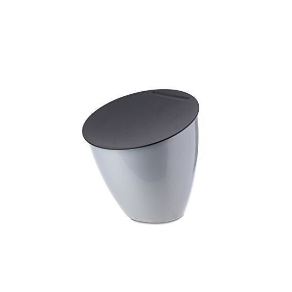 Mepal - Küchenabfalleimer Calypso - Kleiner Mülleimer mit Deckel - Komposteimer Küche - Ideal für die Küchenorganisation - Küchenhelfer & Spülmaschinenfest - 2200 ml - Silver