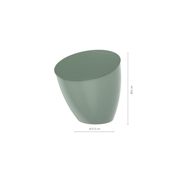 Mepal - Küchenabfalleimer Calypso - Kleiner Mülleimer mit Deckel - Komposteimer Küche - Ideal für die Küchenorganisation - Küchenhelfer & Spülmaschinenfest - 2200 ml - Nordic white