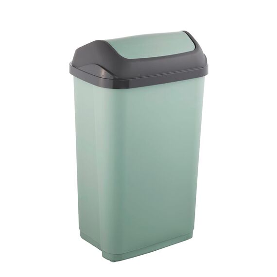 keeeper Mülleimer mit Schwingdeckel, 50 l, 38,5 x 29 x 66 cm, Swantje, Grün (Nordic Green)