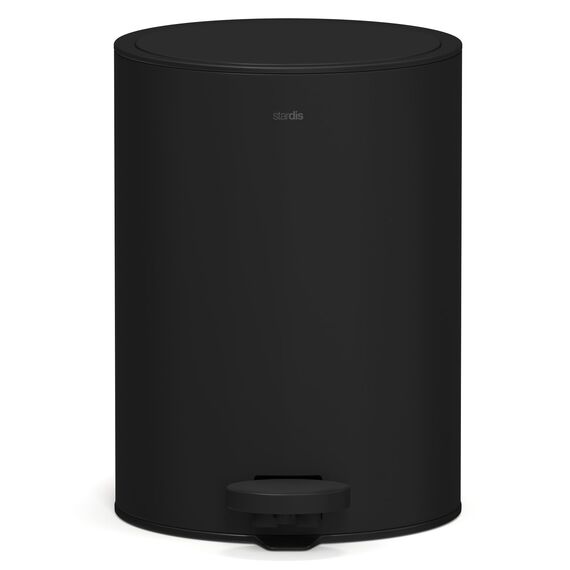 stardis 3 Liter Treteimer Edelstahl matt Softclose Klappdeckel leise schließend Inneneimer Mülleimer Abfalleimer Badeimer schwarz