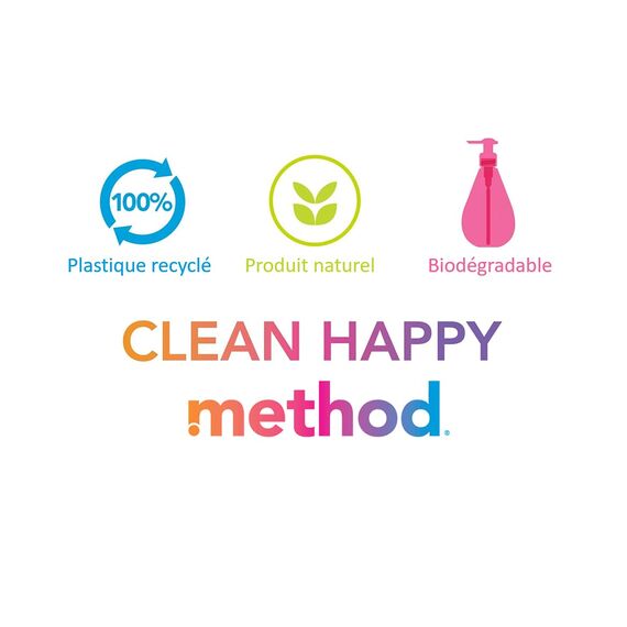 Method Reinigungsmittel für Fenster und Spiegel, für Parkettböden, mit Minzduft, natürlich, umweltfreundlich, ideal für die Pflege und Erhaltung des Glanzes, 490 ml Spray.