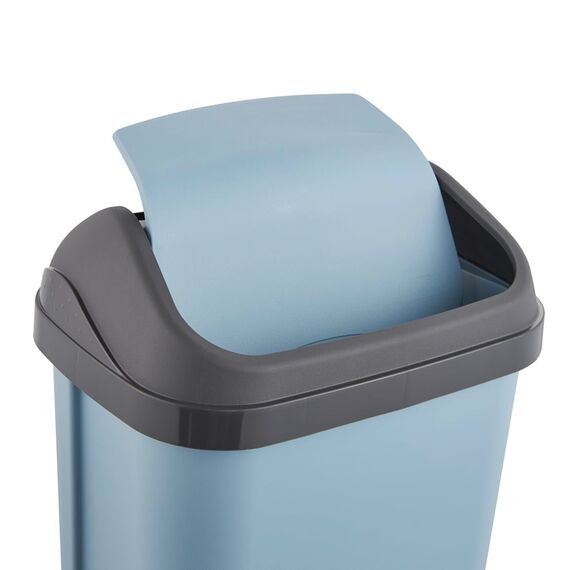 keeeper Mülleimer mit Schwingdeckel, 10 l, 25,5 x 19 x 38 cm, Swantje, Blau (Nordic Blue)