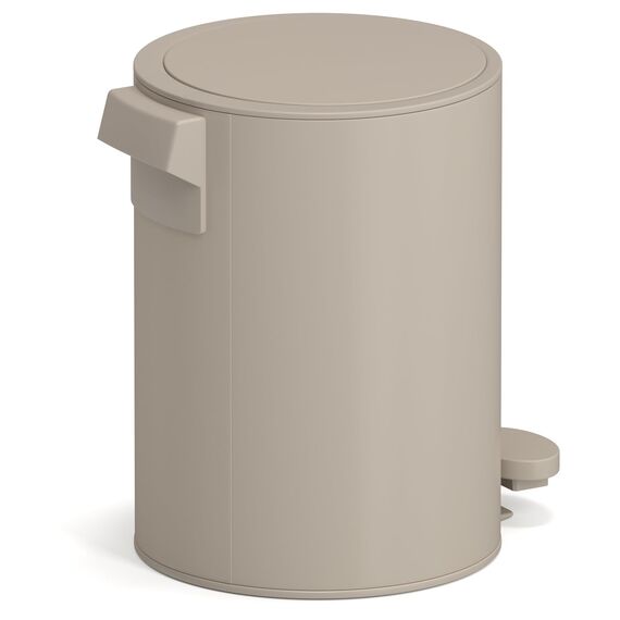 stardis 3 Liter Treteimer Edelstahl matt Softclose Klappdeckel leise schließend Inneneimer Mülleimer Abfalleimer Badeimer taupe beige