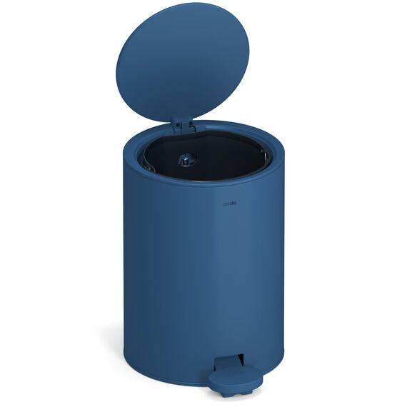 stardis 3 Liter Treteimer Edelstahl matt Softclose Klappdeckel leise schließend Inneneimer Mülleimer Abfalleimer Badeimer blau