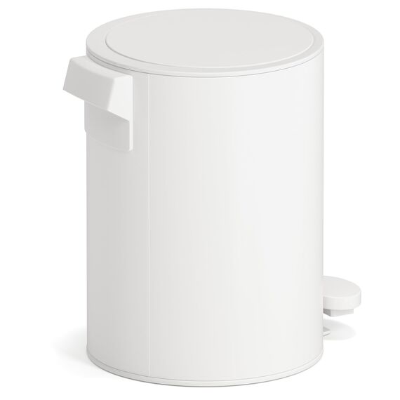stardis 3 Liter Treteimer Edelstahl matt Softclose Klappdeckel leise schließend Inneneimer Mülleimer Abfalleimer Badeimer weiß