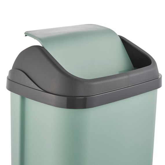 keeeper Mülleimer mit Schwingdeckel, 50 l, 38,5 x 29 x 66 cm, Swantje, Grün (Nordic Green)