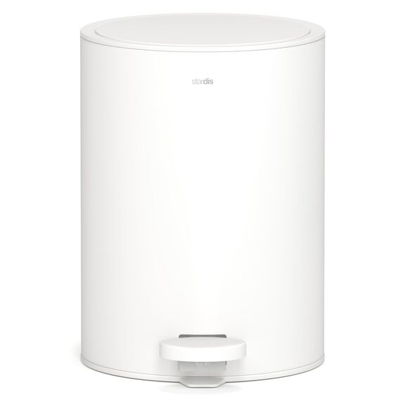 stardis 3 Liter Treteimer Edelstahl matt Softclose Klappdeckel leise schließend Inneneimer Mülleimer Abfalleimer Badeimer weiß