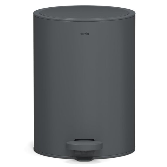 stardis 3 Liter Treteimer Edelstahl matt Softclose Klappdeckel leise schließend Inneneimer Mülleimer Abfalleimer Badeimer grau
