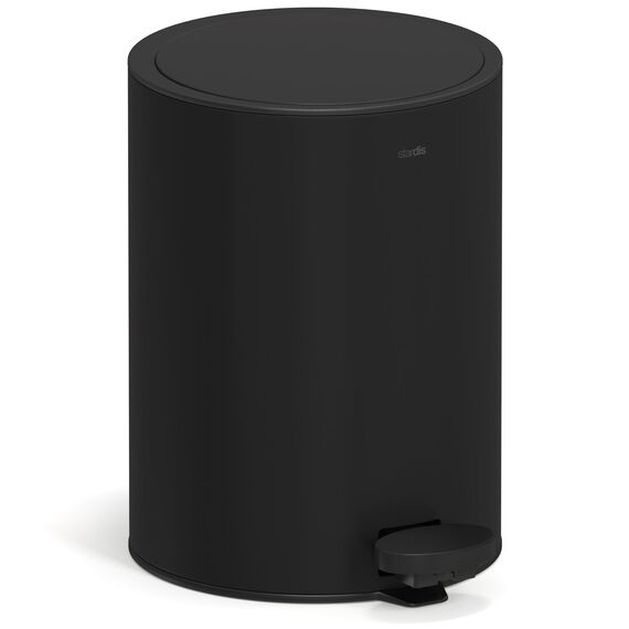 stardis 3 Liter Treteimer Edelstahl matt Softclose Klappdeckel leise schließend Inneneimer Mülleimer Abfalleimer Badeimer schwarz