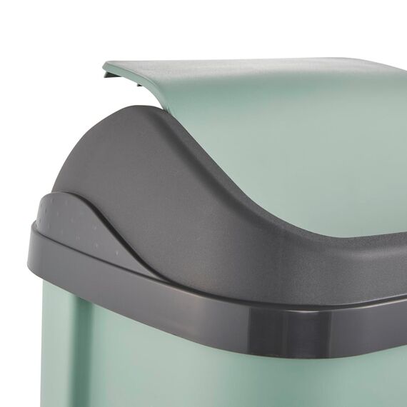 keeeper Mülleimer mit Schwingdeckel, 50 l, 38,5 x 29 x 66 cm, Swantje, Grün (Nordic Green)