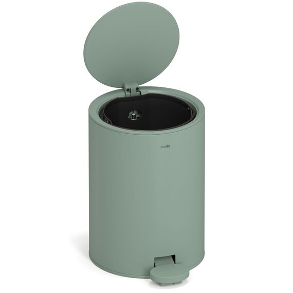 stardis 3 Liter Treteimer Edelstahl matt Softclose Klappdeckel leise schließend Inneneimer Mülleimer Abfalleimer Badeimer grün