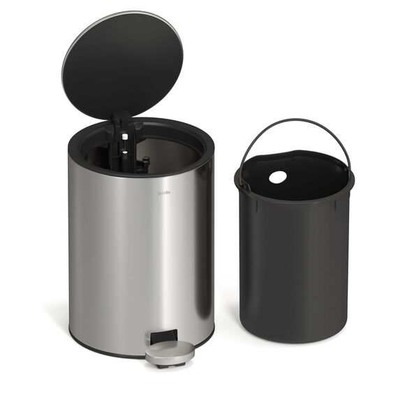 stardis 3 Liter Treteimer Softclose Klappdeckel leise schließend Inneneimer Mülleimer Abfalleimer fingerprintproof stainless steel (Edelstahl matt)