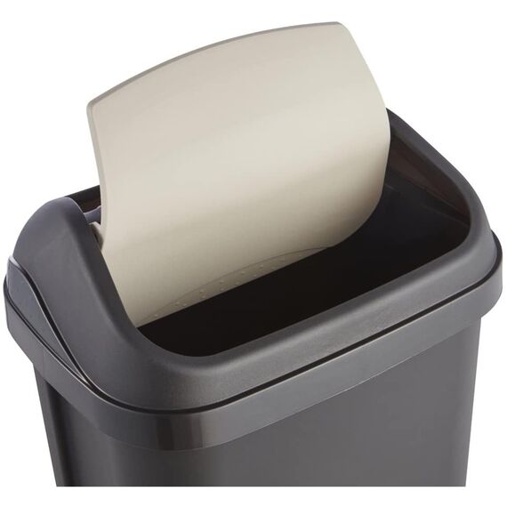 keeeper Mülleimer mit Schwingdeckel, 10 l, Swantje, Graphit-Grau