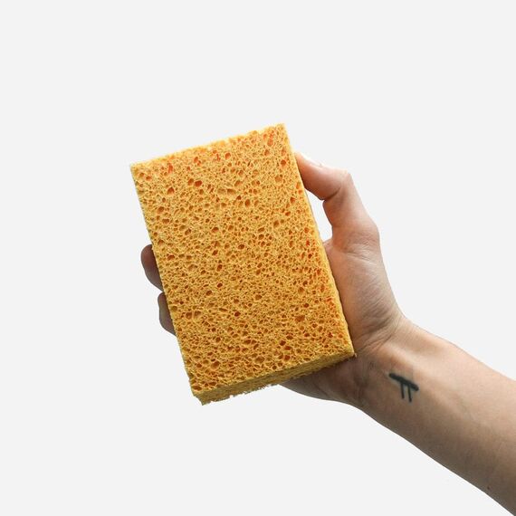 Ecovibe Kunststofffreie kompostierbare Zelluloseschwämme – umweltfreundlich & natürlich hergestellt – sehr saugfähig, wiederverwendbar & langlebig – Mehrzweckschwämme – inkl. 2 Schwämme