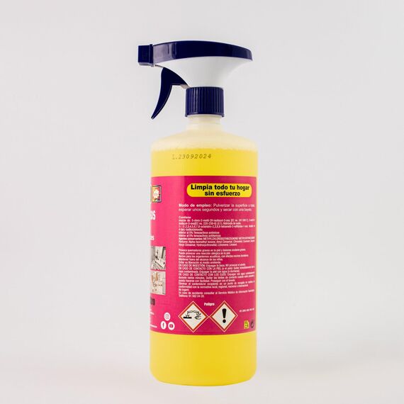 Deisa Natural - Allzweckreiniger Spray - Vielseitig für alle Oberflächen - Frischer Karamellduft - Umweltfreundlich & Sicher - Praktisches Sprühformat - 1 Liter