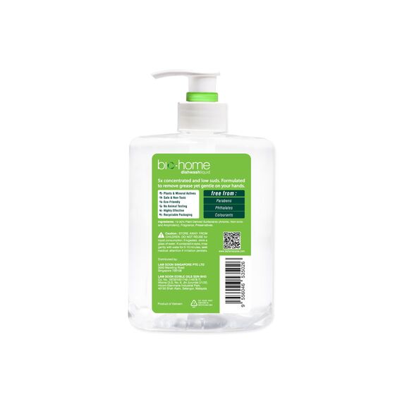 bio-home 100 Spülmittel, 500 ml, 3 Stück, 100 % pflanzlich, wäscht 5 x mehr Teller, umweltfreundlich, dermatologisch getestet, keine Tierversuche, Zitronengras und grüner Tee