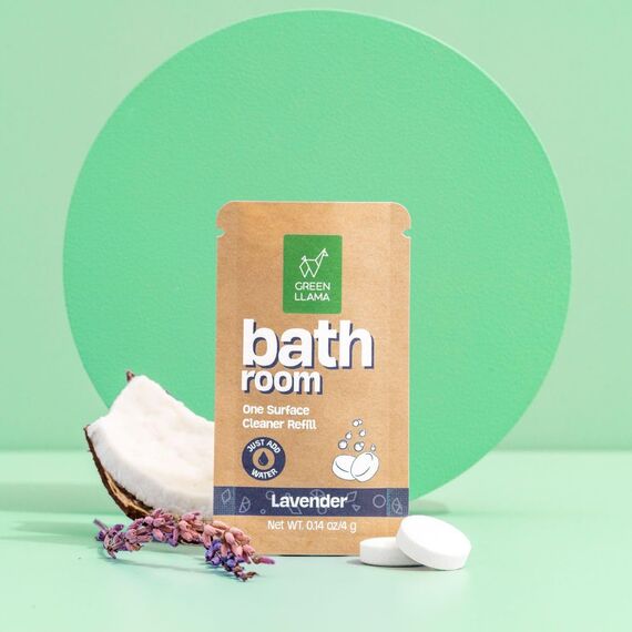 Green Llama Badezimmer Nachfüllpack 3er Pack – Zertifizierte kompostierbare Verpackung, natürliche Reinigungslösung für Badezimmer – umweltfreundlich und nachhaltig
