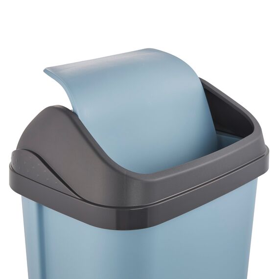 keeeper Mülleimer mit Schwingdeckel, 25 l, 33,5 x 25,5 x 53,5 cm, Swantje, Blau (Nordic Blue)