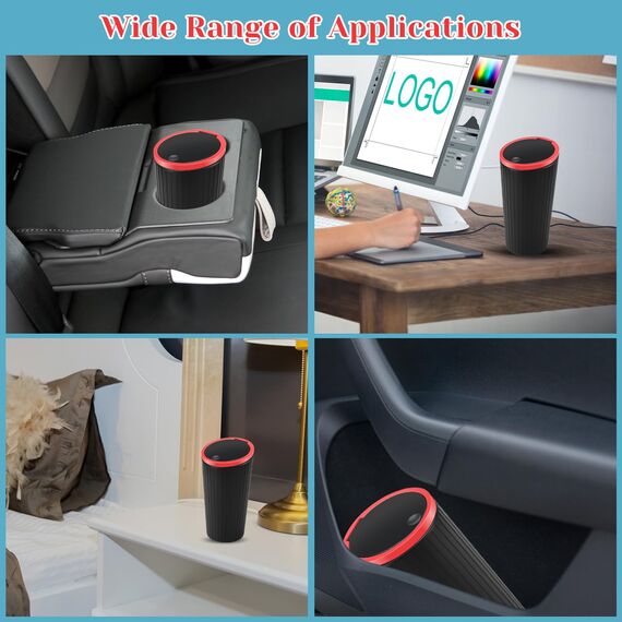 Auto Mülleimer mit Deckel, Wasserdicht & Geruchshemmend, mit 5 Rollen Müllbeutel, Praktischer Mini Mülleimer für Autos, Zuhause, Büro, Schlafzimmer