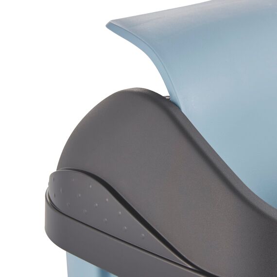 keeeper Mülleimer mit Schwingdeckel, 25 l, 33,5 x 25,5 x 53,5 cm, Swantje, Blau (Nordic Blue)