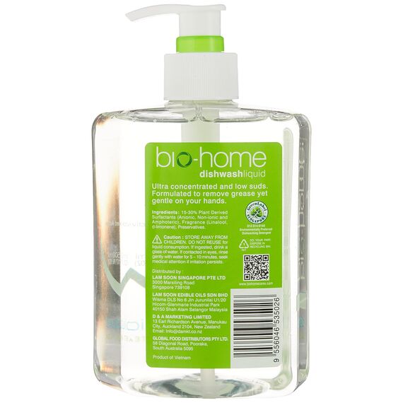 bio-home 100 Spülmittel, 500 ml, 3 Stück, 100 % pflanzlich, wäscht 5 x mehr Teller, umweltfreundlich, dermatologisch getestet, keine Tierversuche, Zitronengras und grüner Tee