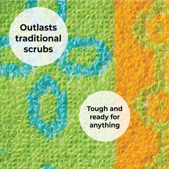 Skoy Schrubben, wiederverwendbar, kratzfester Geschirrschrubber für Küche und Haushalt, umweltfreundlich, spülmaschinenfest, weiches Peeling, Designs, 8 Stück