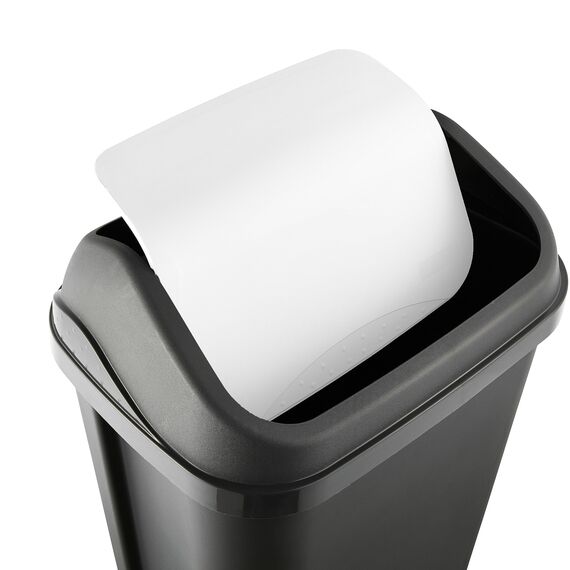 keeeper Mülleimer mit Schwingdeckel, 50 l, Swantje, Graphit-Grau