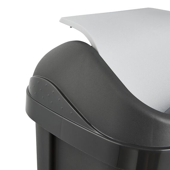 keeeper Mülleimer mit Schwingdeckel, 10 l, Swantje, Graphit-Grau