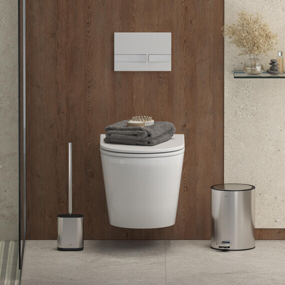 stardis 3 Liter Treteimer Softclose Klappdeckel leise schließend Inneneimer Mülleimer Abfalleimer fingerprintproof stainless steel (Edelstahl matt)