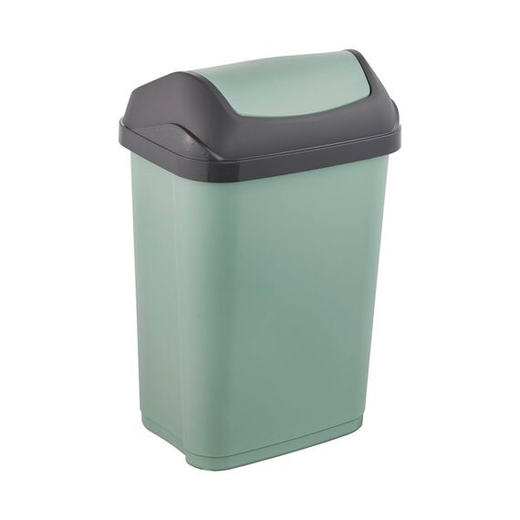 keeeper Mülleimer mit Schwingdeckel, 25 l, 33,5 x 25,5 x 53,5 cm, Swantje, Grün (Nordic Green)