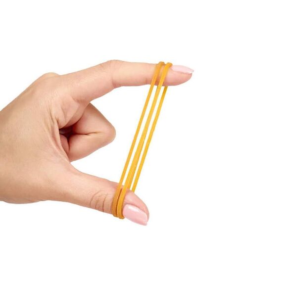 500 Stücke Gelb Gummibänder Gummiringe Große Gemischte Elastische Gummibänder Dehnbare Bänder Mülleimer Bänder für Haushalt, Arbeit, Büro