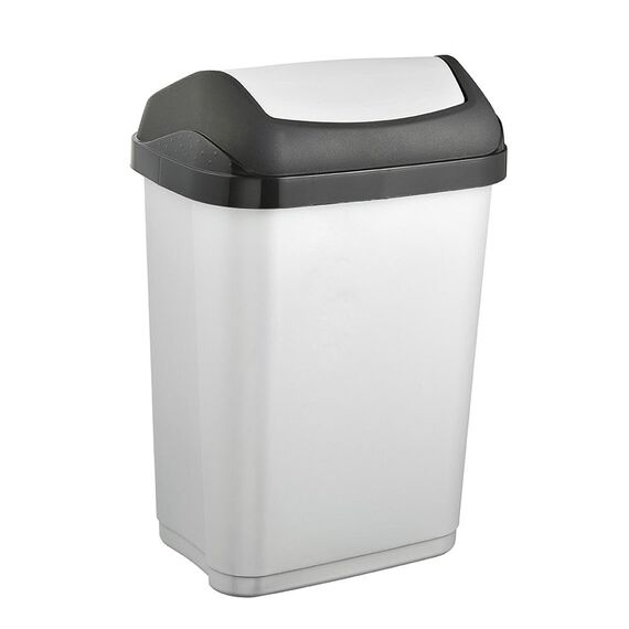 keeeper Mülleimer mit Schwingdeckel, 10 l, Swantje, Silber