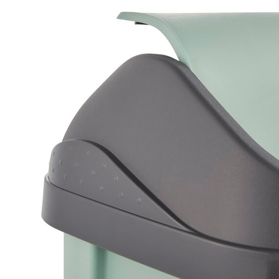 keeeper Mülleimer mit Schwingdeckel, 25 l, 33,5 x 25,5 x 53,5 cm, Swantje, Grün (Nordic Green)
