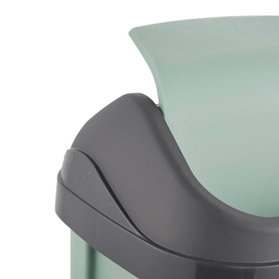 keeeper Mülleimer mit Schwingdeckel, 10 l, 25,5 x 19 x 38 cm, Swantje, Grün (Nordic Green)