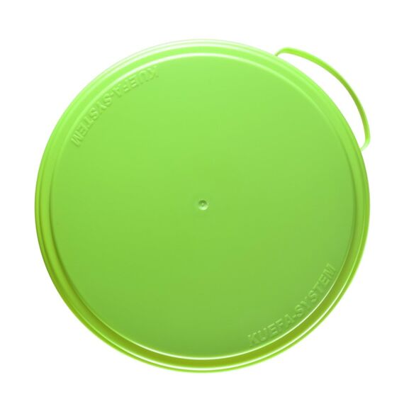 KUEFA 60L Müllsackständer mit flachem Deckel - Gelber Sack Mülleimer (Hellgrün)