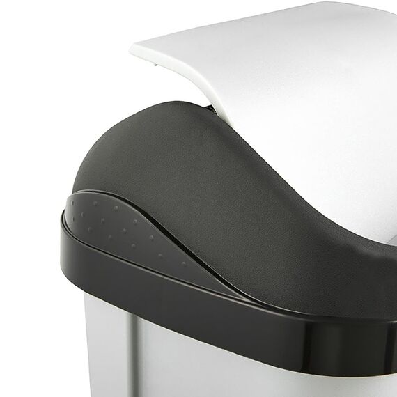 keeeper Mülleimer mit Schwingdeckel, 10 l, Swantje, Silber