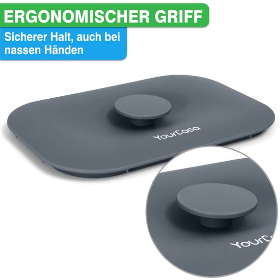 YourCasa Biomülleimer Küche 5L - Komposteimer für alltäglichen Biomüll Behälter - Spülmaschinenfest - Geruchsdicht mit Sieb & ergonomischen Griff - Bio Mülleimer Klein Komposter Bioeimer (Anthrazit)