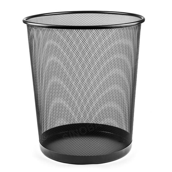 Sinoba Papierkorb Mülleimer Abfalleimer Papiereimer Draht Höhe 34 cm 18 L (Schwarz)