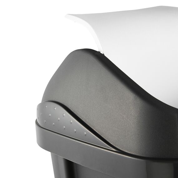 keeeper Mülleimer mit Schwingdeckel, 25 l, Swantje, Graphit-Grau