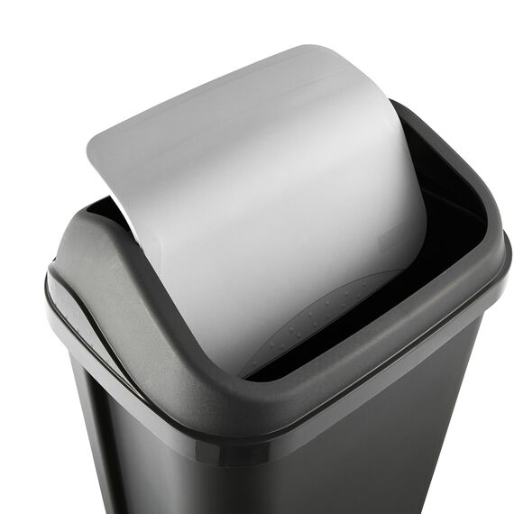 keeeper Mülleimer mit Schwingdeckel, 50 l, Swantje, Graphit-Grau