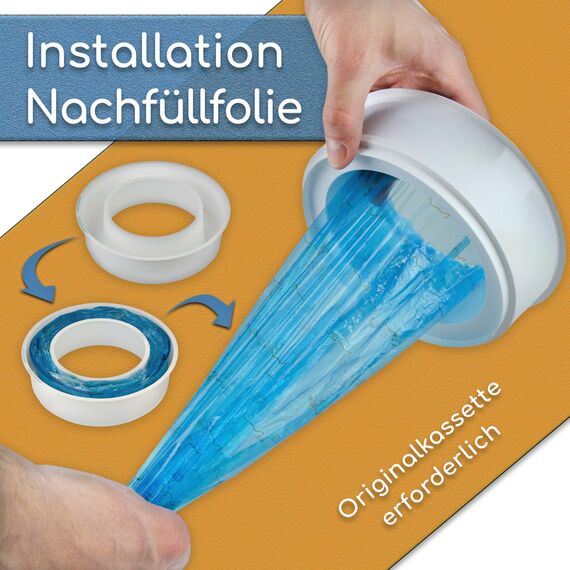 meezis Nachfüllfolie 4-Pack - kompatibel mit Nachfüllkassetten für Katzenstreu-Entsorgungseimer; geruchsdichte und strapazierfähige Nachfüllfolien für Katzen-Mülleimer (4 Stück)