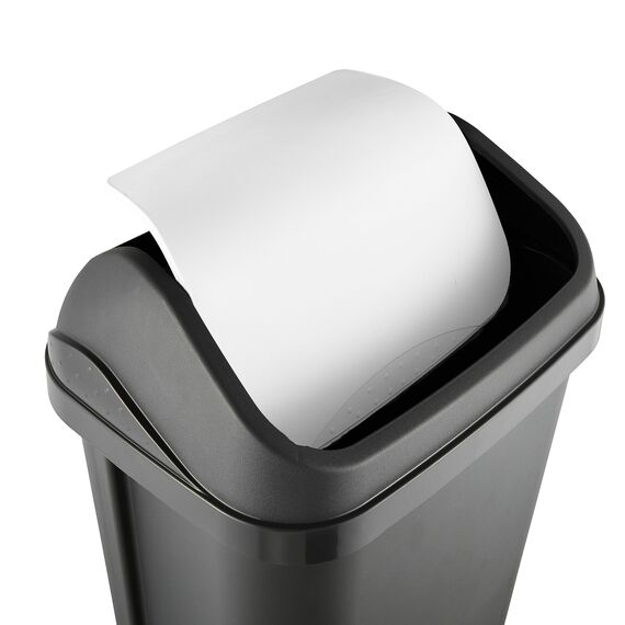 keeeper Mülleimer mit Schwingdeckel, 25 l, Swantje, Graphit-Grau