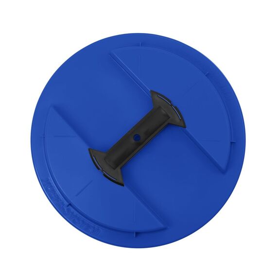 KUEFA BSC 60L Mülleimer, Müllsackständer, Gelber Sack Ständer inkl. Klemm-Ring für Müllbeutel, extra robust, UV- und witterungsbeständig, Sammelbehälter für Pfandflaschen und Leergut (Blau)