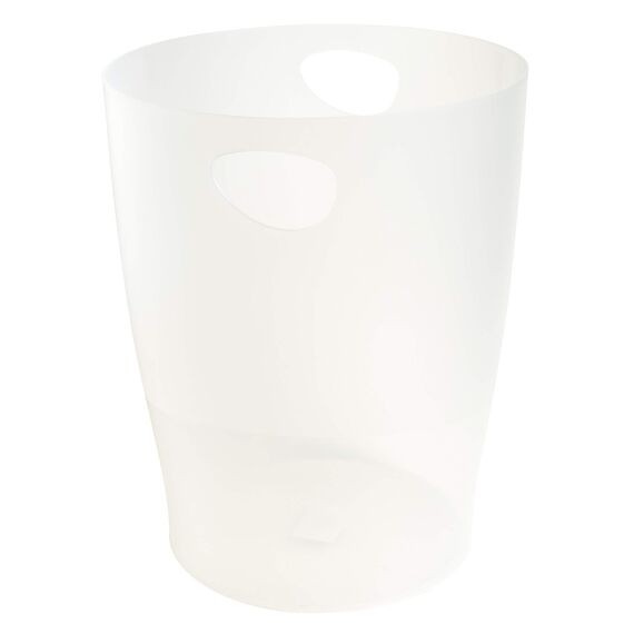 Exacompta 45357D ECOBIN 8er Pack Papierkorb 15 Liter mit Griffen. Eleganter und robuster Papierkorb und Mülleimer im modernen Design glasklar